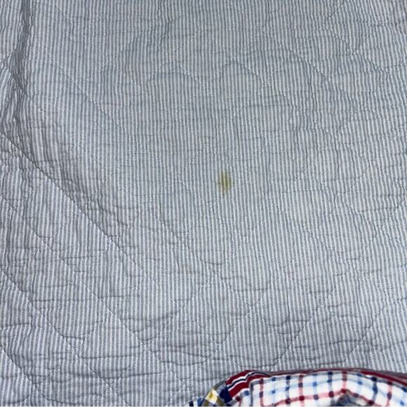 Vintage Tommy Hilfiger Madras Patchwork Nautical Reversible Quilt Twin Size - Picture 4 of 8